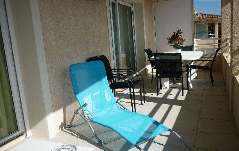 Location de vacances - Appartement à Propriano - la terrasse avec un espace relaxation
