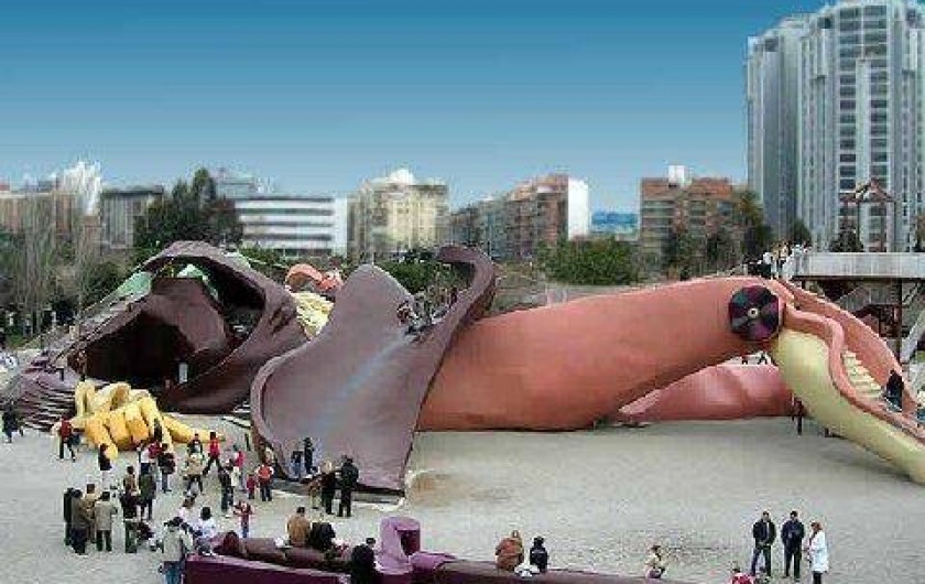 Location de vacances - Appartement à Valence - le géant Gulliver dans les jardins de la Turia