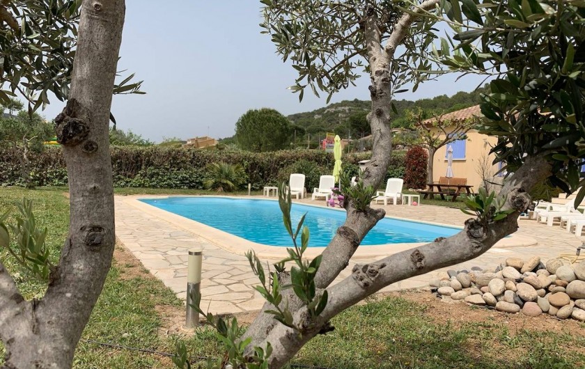 Location de vacances - Villa à Saint-Martin-d'Ardèche - vue de la piscine