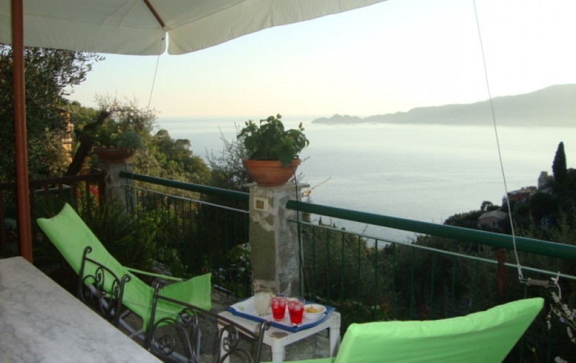 Location de vacances - Villa à Zoagli - Terrasse aperitif panoramique