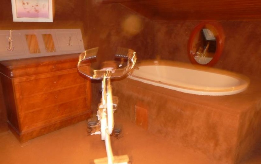 Location de vacances - Villa à Cabriès - Salle de bain avec baignoire, 2 lavabos et W.C