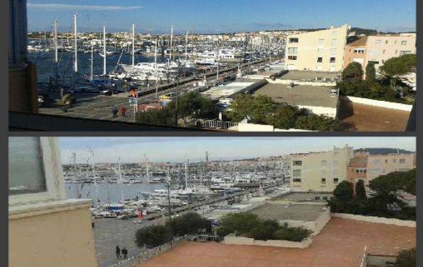 Location de vacances - Appartement à Agde - vue de la terrasse et de la salle à manger