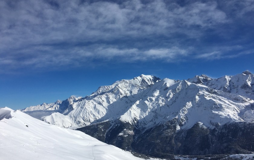 Location de vacances - Chalet à Les Contamines-Montjoie - Vue du Domaine skiable - Mont Blanc
