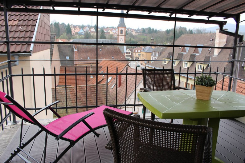 Location de vacances - Appartement à Niederbronn-les-Bains - Vue depuis la terrasse