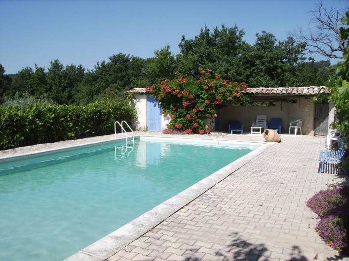 Location de vacances - Gîte à Vinsobres - La piscine - 6 m x 12 m
Profondeur min 0,80m - max 2,10m
