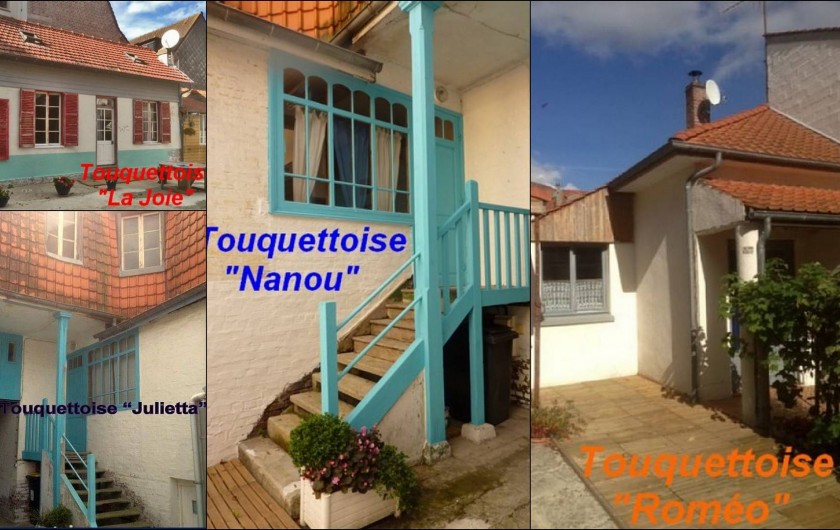 Location de vacances - Maison - Villa à Le Touquet-Paris-Plage - Ensemble des 4 maisons avec cour intérieure partagée.