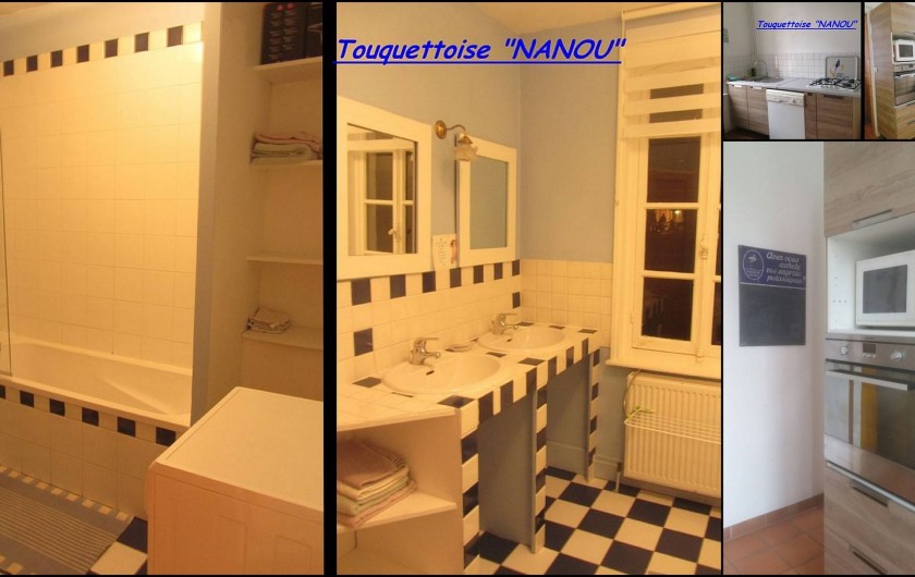 Location de vacances - Maison - Villa à Le Touquet-Paris-Plage - Maison NANOU -,  Baignoire / 2 lavabos / Machine à laver/ Cuisine équipée