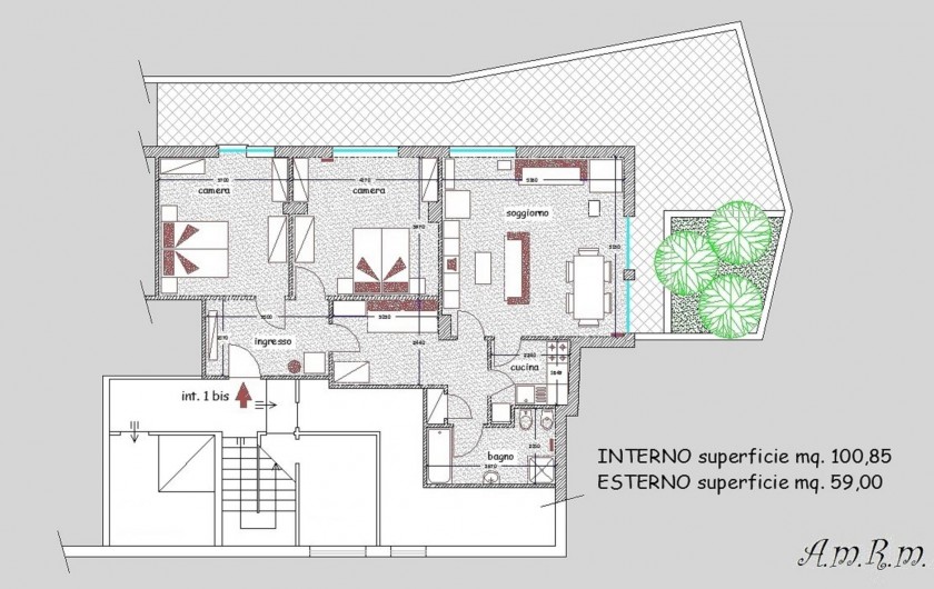 Location de vacances - Appartement à Alassio - plan d'étage