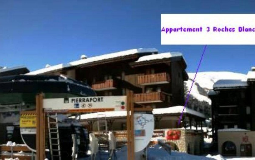 Location de vacances - Appartement à Valmorel - Crève Coeur Départ du télécabine Appartement skis aux pieds