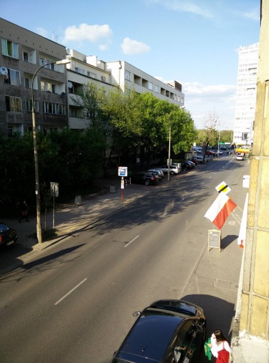 Location de vacances - Appartement à Varsovie - Vue de la rue à partir de loggia