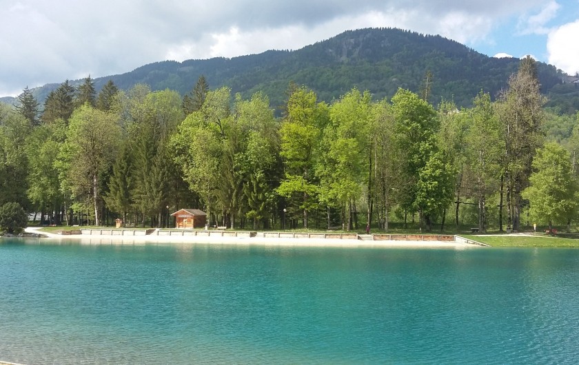 Location de vacances - Chalet à Morillon - Le Lac BLeu à 500 m à pieds ( baignade surveillée)