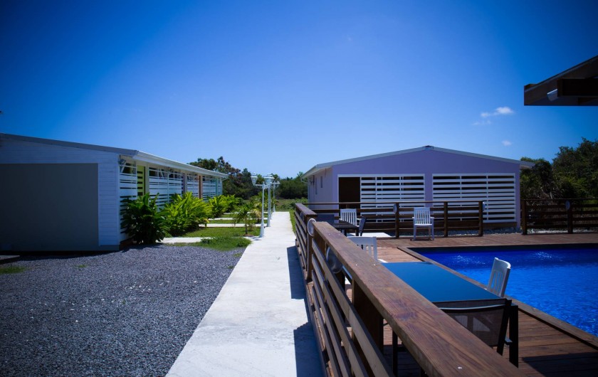 Location de vacances - Gîte à Saint-François - Gîtes la simoniere : piscine et studio