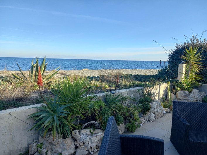 Location de vacances - Villa à Folelli - terrasse accès plage