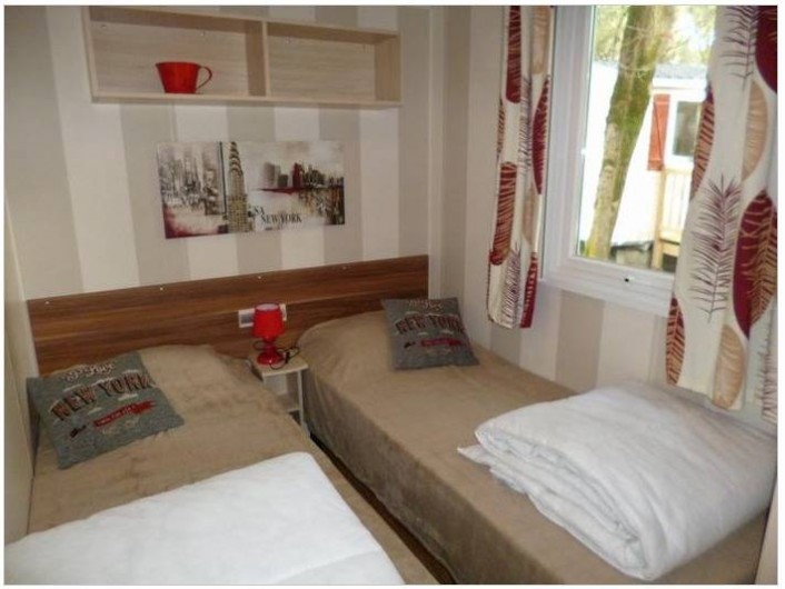 Location de vacances - Bungalow - Mobilhome à Saint-Brevin-les-Pins - Chambre 3 2 lits rapprochables