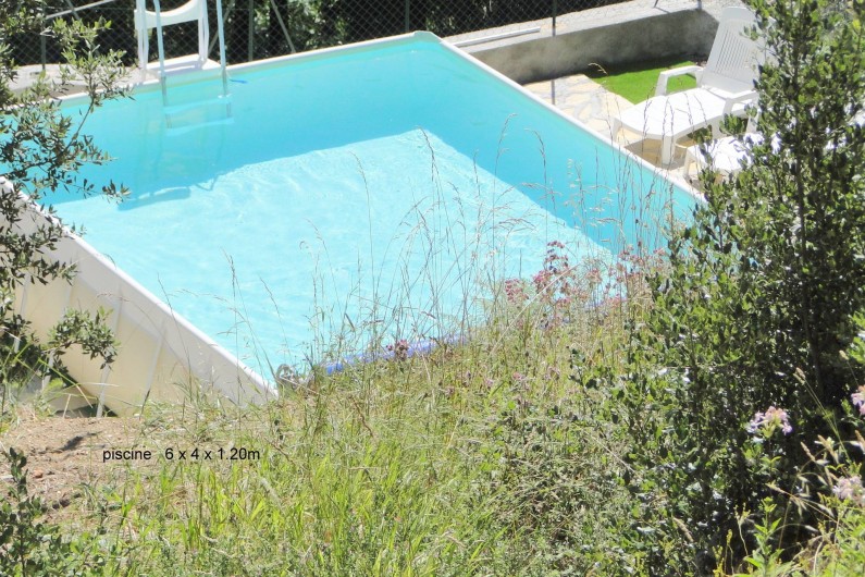Location de vacances - Gîte à Notre-Dame-de-la-Rouvière - La piscine (6x4x1.20m)