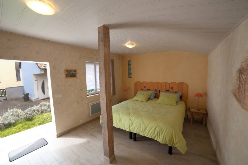 Location de vacances - Appartement à Oberrœdern - La chambre 2 accessible de la terrasse pour 2 personnes