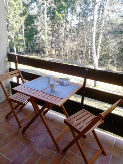Location de vacances - Appartement à Labaroche - Le balcon donnant sur un espace vert commun à la résidence