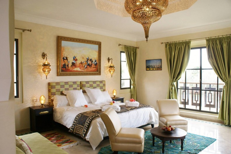 Location de vacances - Riad à Marrakech - Suite Jade de la Kasbah à Marrakech avec vue sur la piscine
