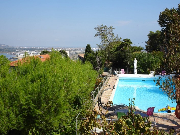 Location de vacances - Chambre d'hôtes à Sète - Vue de la terrasse de la chambre 4 clés