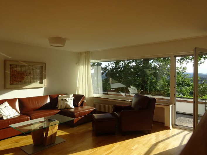 Location de vacances - Appartement à Linz - Salon Avec accès directe à la terrasse