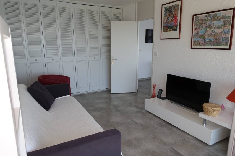 Location de vacances - Appartement à Banyuls-sur-Mer - Chambre 1 Transat extérieur 11 m2 Canapé lit 160