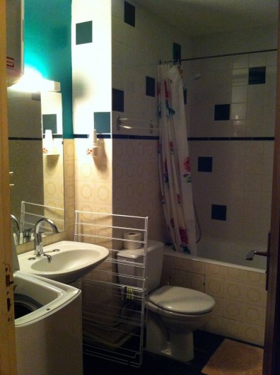 Location de vacances - Appartement à Super Besse - salle de bains : lavabo, WC, baignoire