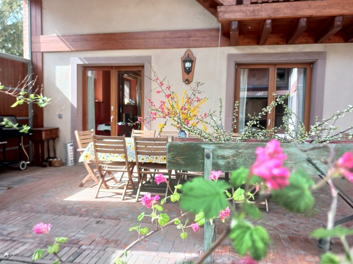 Location de vacances - Gîte à Mittelhausen - Cour