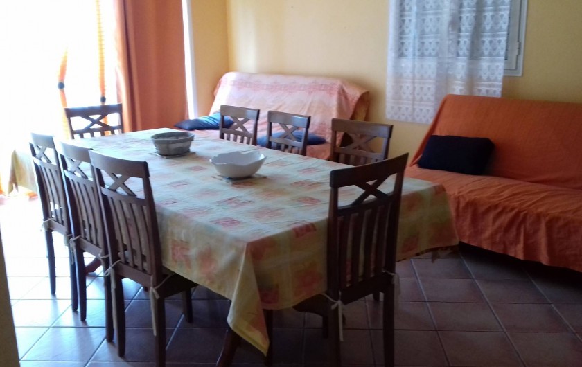 Location de vacances - Villa à La Plaine des Cafres - La salle à manger avec 2 canapés lit