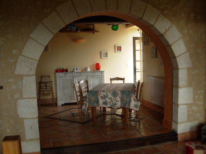 Location de vacances - Maison - Villa à Curac - Salon avec vue sur le cuisine