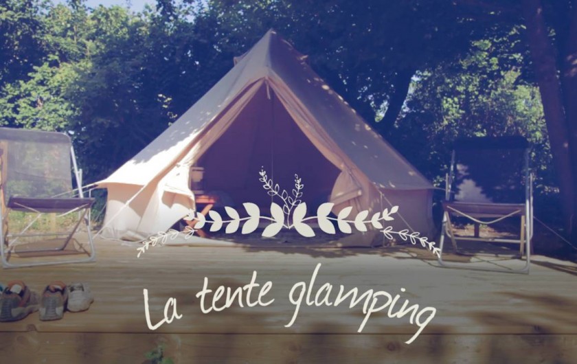 Location de vacances - Camping à Piégros-la-Clastre - Tente Glamping équipée pour 2 pers en bord de Drôme au camping Les Chamberts.