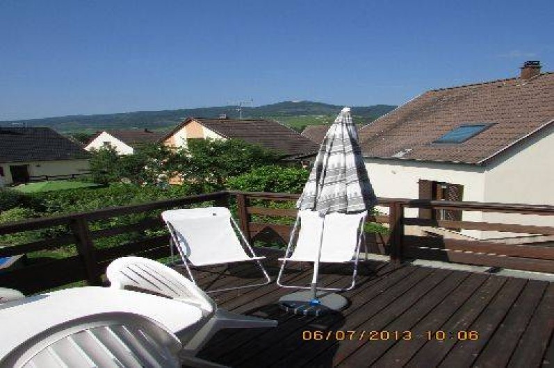 Location de vacances - Appartement à Wintzenheim - vue du balcon
