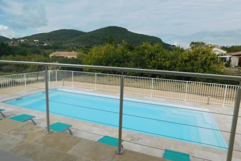 Location de vacances - Villa à Saint-Sauveur-de-Cruzières - Piscine privée et sécurisée avec une jolie vue