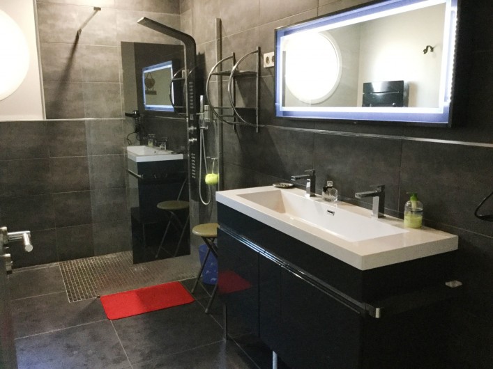Location de vacances - Villa à Aureille - Salle d'eau avec douche et deux vasques
