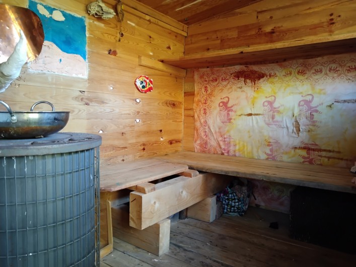 Location de vacances - Chalet à Pelvoux - Sauna feu de bois