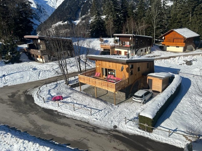 Location de vacances - Chalet à Les Avanchers-Valmorel - hivers 2019 enneigement à 1.35 mètre pieds du chalet