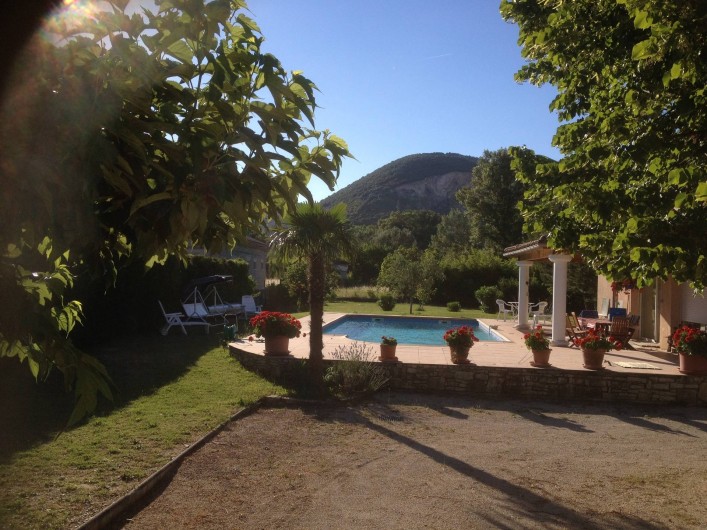 Location de vacances - Villa à Cruas - Piscine coté propriétaire accès partagé ; ouverture  10h à 12h & 14h à 18h