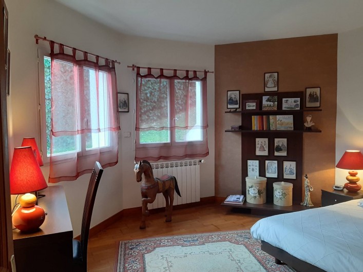 Location de vacances - Maison - Villa à Urrugne - Chambre 1 rez de jardin Deux lits en 90 jumelables