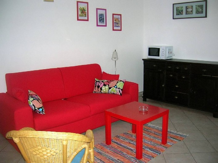 Location de vacances - Appartement à Lumio - Salon avec canapé-lit