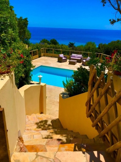 Location de vacances - Appartement à Sainte-Lucie de Porto-Vecchio - piscine 8x4 m