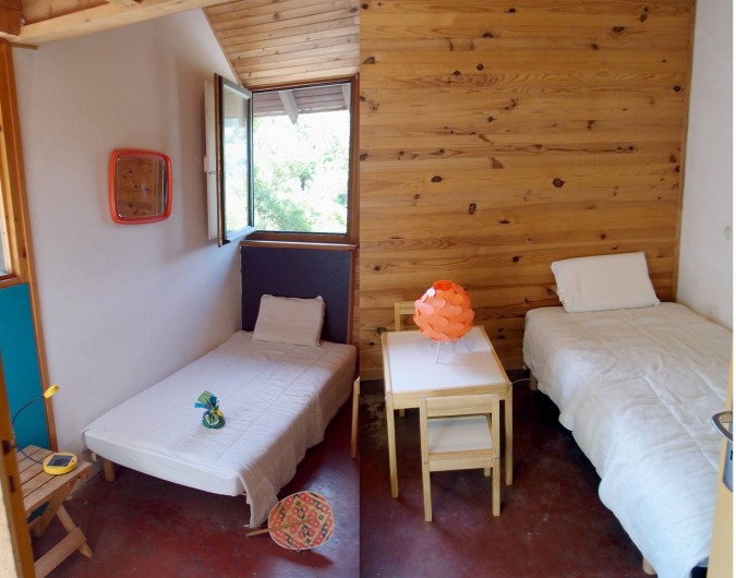 Location de vacances - Villa à Embrun - Autre chambre :2 lits de 90cm, avec armoire-penderie et petites table enfants