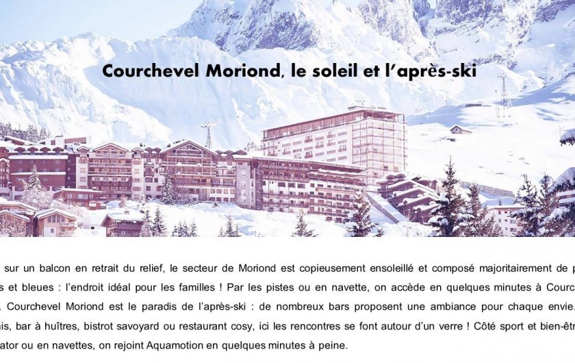 Location de vacances - Appartement à Courchevel 1650 (Moriond) - Courchevel Moriond
