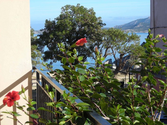 Location de vacances - Villa à Calvi - Petite vue mer du balcon