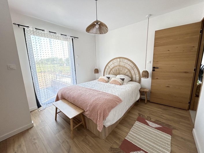 Location de vacances - Villa à La Tranche-sur-Mer - chambre parentale avec salle de bain et toilette