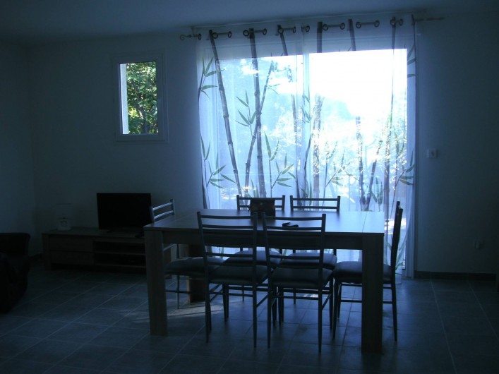 Location de vacances - Maison - Villa à Générargues - Grande baie vitrée salon