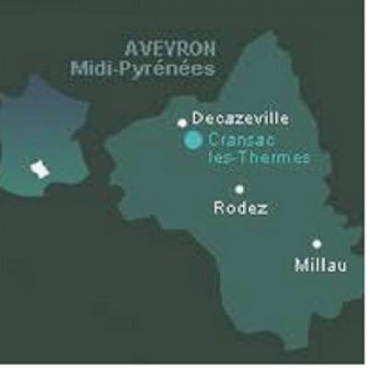Location de vacances - Appartement à Cransac - Carte de l'Aveyron