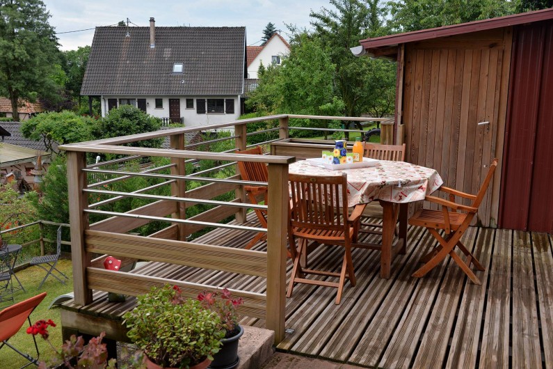 Location de vacances - Appartement à Haegen - terrasse extérieure bois