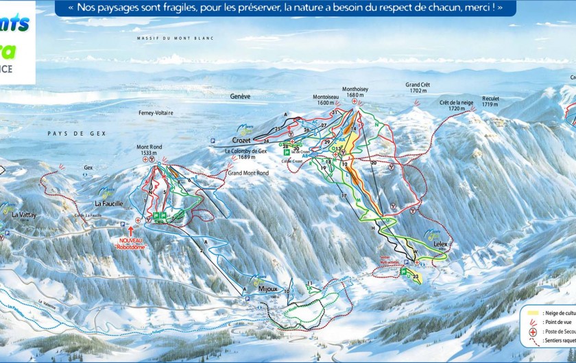 Location de vacances - Appartement à Lélex - Pistes de Ski sur le domaine de Monts Jura