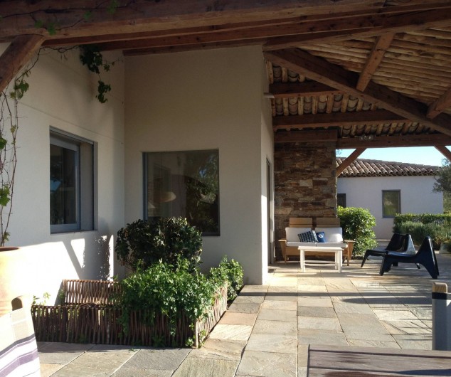 Location de vacances - Villa à Sainte-Maxime - terrasse et potager