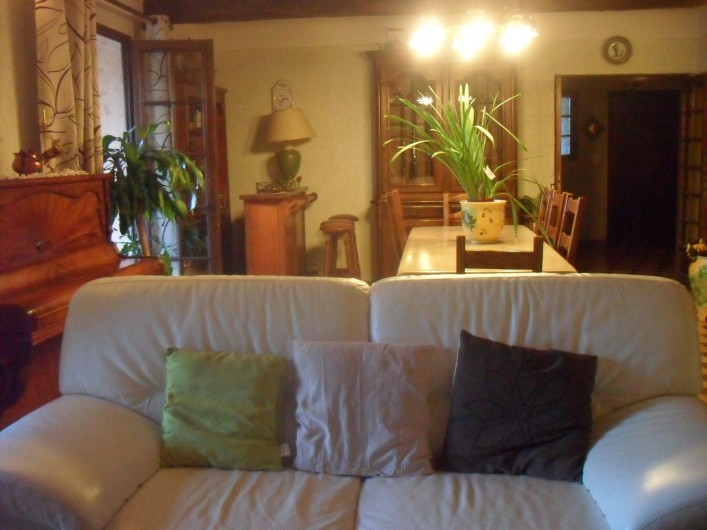 Location de vacances - Villa à Cabasse - séjour salle à manger 40 m²2 canapé tél 120 wifi salle à manger salon 40m