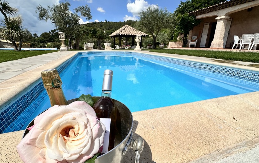 Location de vacances - Villa à Cabasse - piscine chauffée 8,50x3,50 et 1,60 de hauteur